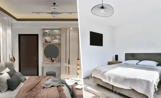 Bedroom false ceiling renovation and installation