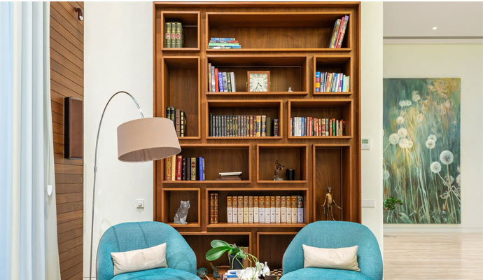 Place a Minimally-Designed Bookshelf