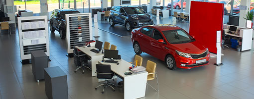 Handover Area in Automobile Showroom