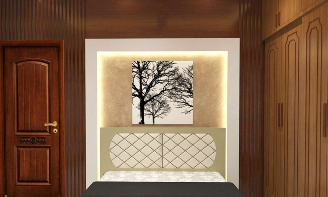 Master Bed Room Wall Cladding Design