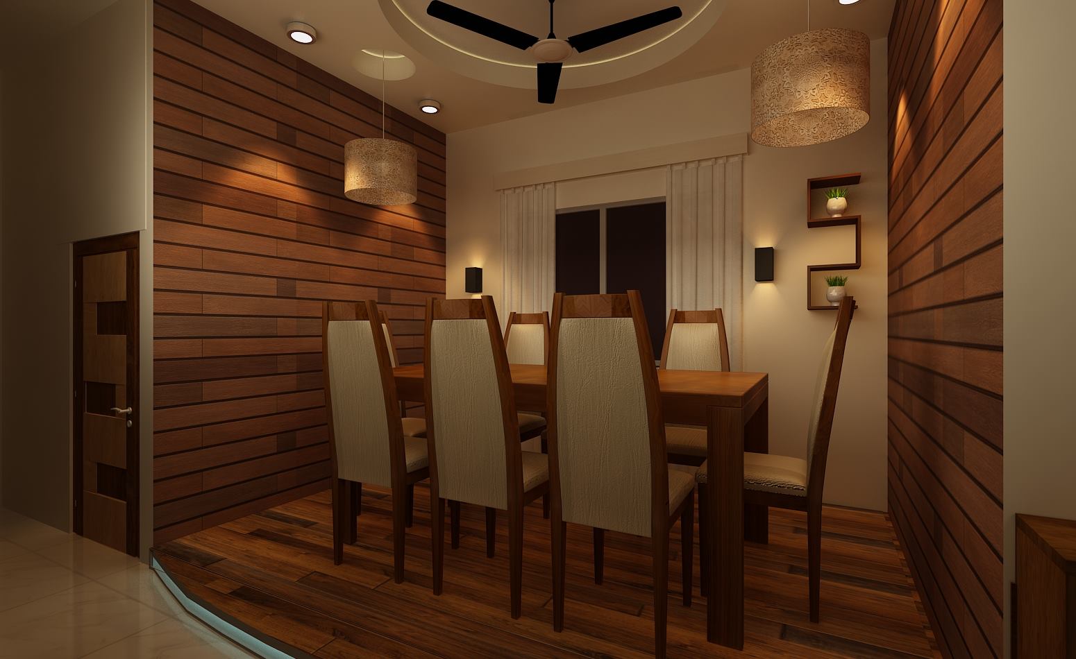 Modern dining space interior
