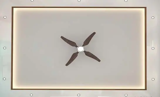Layered gypsum ceiling