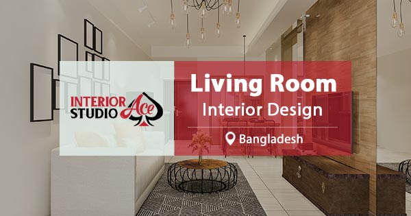 Living room interior design in Dhaka