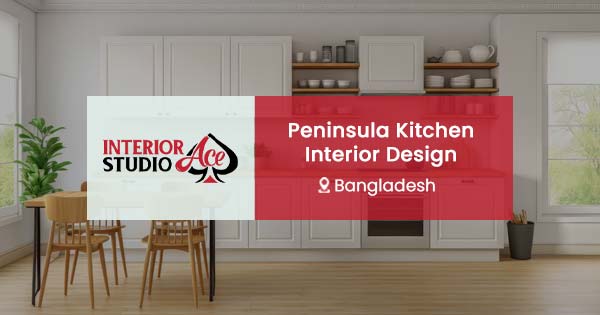 Peninsula Kitchen Interior Design in Bangladesh