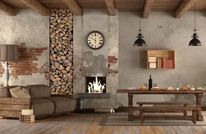 Rustic Interior Living Place