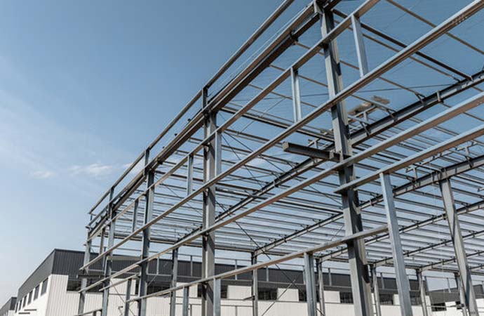 Steel Structure Factory Building under Construction