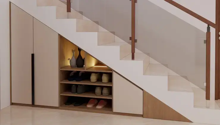 Under-stair storage design