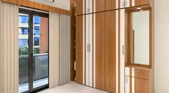 Wardrobe-attached Dressing Unit