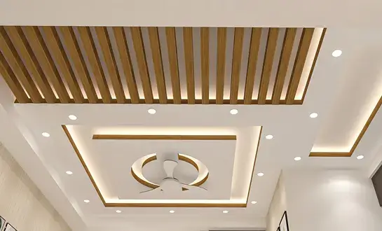 Wooden bedroom ceiling design